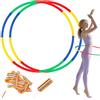 Quorumsg Hula Hoop Impostato, Rimovibile Hula Hoop Fitness Dimagrante, Peso Regolabile Facile da Assemblare Cerchio di Fitness Include 2 Nastri da Ballo, per Danza, Palestra