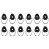 LivGrain Accessori per kayak Anello a D Tie Down Loop Deck Fitting per canoa Pesca Zattera Gommone Attrezzatura senza bulloni 12 pezzi (quadrato)