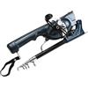 Generic Canna da pesca pieghevole | Canna da pesca marina ultra corta portatile