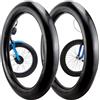 XFLYP 2x Set Camere d'Aria, 20 x 4.0 AV32mm Valve Pneumatici E-Bike Bici Elettrica per Fat Bike Valvola America Schrader Ruota Mtb con Tubi Interni 20x3.5/4.0 Mountain Cycle, Resistente All'Usura