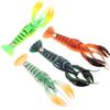 TOMETURE 4 Pezzi Esche Finte a Forma di Gambero in Silicone 95mm Richiamo per Pesci Accessori per Pesca per Pesca Sportiva e Ricreativa