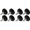 NUOBESTY 8 Pezzi Piedini in Gomma per Tapis Bulloni di Montaggio 12mm, Ammortizzatori Antirumore e Antivibrazione per Palestra Domestica e Mobili
