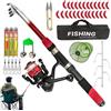Genérico Canna Da Pesca Telescopica Telescopico Portatile Attrezzatura Da Pesca Con | Canna Per Acqua Salata Per Barche Traina Alto Mare Acqua Salata Fiume Lago Spiaggia Campeggio