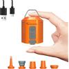 Aerogogo GIGA Pump 4.0 Electric Mini Air Pump for Air Mattress,Portable Pump with 1300 mAh Battery,5 Air Nozzles,Ultralight Air Pump for Swimming Rings,Vacuum Bags