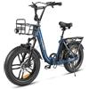 SAMEBIKE Bici Elettrica Pieghevole Nera C05 Pro, All-Terrain Offroad, Pneumatici Grossi 20x4.0, Motore Alta Coppia 250W, Sospensione Doppia, Bici Elettrica Sportiva per Outdoor, Montagna e Spiaggia