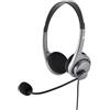 Blue Stork Cuffie multimediali Bluestork MC-101, compatibili con PC e Mac, nero, argento