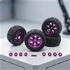 4 Pezzi Ruote con Cerchi in Alluminio Fuoristrada per Modellismo Dinamico