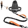 OFFCUP Guinzaglio Cani Mani Libere, Guinzaglio Da Jogging Prolunga Elastica | Con Borsa Portaoggetti per Addestramento, Camminata, Jogging E Corsa Con Cani (Arancione, Per 1 Cane)