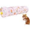 Générique Bunny Tunnel, Pet Exercise Tubi, 18,11 x 6,3 in Foldable Toy Bunny Tunnels, Interactive Toys Play Ball, Hiding and Resting for Rabbits, Ferrets, Cincillà