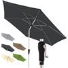 Doppler Ombrellone da Giardino 330 cm in Alluminio - Pieghevole con manovella per Balcone o terrazza, Resistente alla Pioggia, con Protezione UV 80+