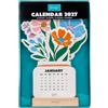 MR. WONDERFUL - Calendario Da Tavolo Con Base 2027 - Fiori - Calendario Da Scrivania Con Base In Legno E Pagine Fustellate A Forma Di Fiore - Festivi Internazionali - Carta FSC