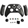 Hzxkqmil Kit di Guscio di Ricambio per Xbox Series X/S Controller, Copertina Anteriore Impugnature Laterali D-pad Pulsanti ABXY Pulsante View/Menu/Share e Levette per Xbox Series X/S (Nero)