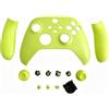 Hzxkqmil Kit di Guscio di Ricambio per Xbox Series X/S Controller, Copertina Anteriore Impugnature Laterali D-pad Pulsanti ABXY Pulsante View/Menu/Share e Levette per Xbox Series X/S (Giallo)