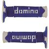 Motoparts Manopole Dominó in gommatermoplastica per manubrio Motocross, Pitbike, Enduro, Trial, MX, Freeride (Blu)