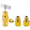CLKE 3 pezzi R134A refrigerante, con adattatori per serbatoio, adattatore, 1/2 Acme, rubinetto del frigorifero, per tubo di ricarica del frigorifero con valvola, per bottiglia di gas refrigerante