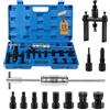 Supaway Set di 12 Estrattore Cuscinetti Interno, Utensile Estrazione Cuscinetti con 8 Ganasce espandibili (8-32 mm), Estrattore a Due Griffe e Martello Scorrevole, Levacuscinetti per Bici, Moto, Auto