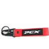 SXHM Accessori Moto Ricamo Portachiavi Portachiavi Catena Portachiavi Per Honda PCX125 PCX150 PCX 125 150 ABS Moto Portachiavi (Colore : Rosso, Size : 1)