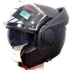 Generico CASCO MOTO REVERSIBILE MPH ARTRA ECE 2206 NERO OPACO MODULARE TAGLIA S