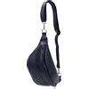 SH Leder ® Marie G528 - Maria G528 in vera pelle, unisex, per festival, viaggi, crossbody bag di medie dimensioni, 32 x 17 cm, Blu scuro, m, Marsupio alla moda