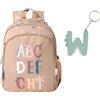 Tutete Zaino Scolastico Grande Ergonomico in RPET Impermeabile | Funny Letters | Zaino grande, leggero ed ergonomico in RPET riciclato. Lavabile e impermeabile. Per bambini delle elementari.