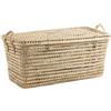 Bohome Living Cassapanca in Palma Intrecciata, Baule per giocattoli, Cassapanca per Giocattoli Intrecciata, Baule in Vimini, Cestino per Giocattoli in Rattan