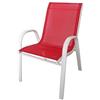 Giordanoshop Poltroncina per Bambini in Ferro e Textilene Taddei Stack Baby Rossa