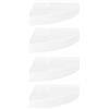 vidaXL Scaffali Angolari a Parete 4 pz Bianco Lucido 25x25x3,8 cm MDF