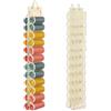 Lirex Organizer Armadietto Spogliatoio con 24 Tasche, Portatutto da Appendere in Tessuto Oxford，Pieghevole Appendi Pantaloni da Armadio, Bianco Crema