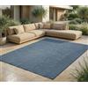 Jimri Tappeto per interni ed esterni, resistente alle intemperie, per balcone, terrazza, giardino, soggiorno, cucina, tappeto resistente ai raggi UV e all'acqua, misura: 120 x 160 cm, blu