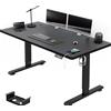 Airfish Scrivania Regolabile in Altezza 140x70, Scrivania Ufficio con Promemoria per la sedentariet, Standing Desk con Funzione di Memoria con Altezze, Nero