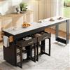 Wyibwy mobile Isola da cucina 132,5-217x50x93 cm,tavolo da pranzo estensibile con ripiano e cassetti,tavolo da bar allungabile con vano contenitore,Credenza,Credenza su ruote per sala da pranzo,Nero