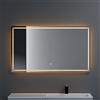 doporro Specchio Bagno LED 120x80 cm Rettangolare Retroilluminato con Interruttore Tattile, Dimmerabile 3 Colori, Antifog, Memoria, Vetro Temperato HD - Spiegel02