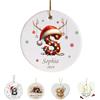 Larilotte Palline di Natale personalizzate con foto 2025, compagno di cani, decorazioni per albero di Natale, in ceramica, decorazioni natalizie personalizzate per gli amanti degli animali
