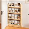 yurstcggh Libreria in Legno Massello per Esposizione a Terra Dietro la Porta,Libreria Salvaspazio,Scaffale portaoggetti in legno massello,per Camera dei bambini,Soggiorno,Ufficio,Camera da Letto