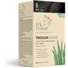 Specchiasol Tricolor Tinta per Capelli 2 applicazioni | Colore Capelli Senza Ammoniaca Permanente con Estratti Vegetali | Copertura Eccellente Dei Bianchi | Tinta Nero 1