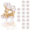 MOTIBACK 20 fermagli per capelli con perle, eleganti clip in oro, per donne e ragazze, eleganti accessori per capelli per tutte le occasioni
