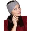 Prettystern Fascia Invernale Da Donna In Cachemire Lana Cashmere Fascia Per Capelli Doppio Strato Doppio Strato grigio