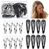 ZIOYANE 40 fermagli per capelli in metallo, 5 cm, antiscivolo, con scatola portaoggetti, per donne e ragazze (nero e argento)