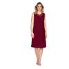 e.Femme Camicia da Notte da Donna Teresa II, Senza Braccio, 50% Cotone e 50% Modal, Bordeaux, 52