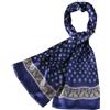 UK_Stone - Sciarpa da uomo 100% seta pura, motivo vintage classico, doppio strato stampato, One Size