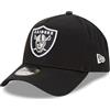 New Era Las Vegas Raiders NFL Evergreen Nero Berretto Regolabile del Modello 9Forty A-Frame