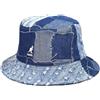 Kangol Cappello da Pescatore Denim Mashup Donna/Uomo - Sole Estivo di Tessuto Estate Primavera/Estate - M (56-57 cm) Denim