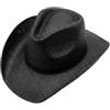 OUTLETISSIMO® Cappello da Cowboy Stile Western in Paglia Nero Vintage per Uomo e Donna V023