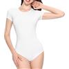 Landofgenie Body Donna Bodysuit in Cotone 95% con 3 Bottoni all'Inguine Comodo e Traspirante per Tutto Il Giorno, Sport & Ufficio