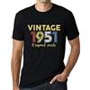 Ultrabasic Uomo Maglietta Parti Originali 1951 - Original Parts 1951 - 75 Anni Idea Regalo 75° Compleanno T-Shirt Anniversario Stampa Grafica Vintage Anno 1951 novità Nero Profondo 4XL