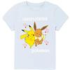 Pokémon T-Shirt Girls Kids Pikachu Eevee Friends Game Blue Top