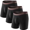 DAVID ARCHY Boxer da Uomo Pantaloncini retrò con Tasca 3D rigonfia, Mutande da Uomo in bambù Biancheria Intima di Base Ultra Morbida Traspirante, Pacco da 3