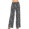 EXCHIC Donne Gamba Dritta Sciolto Boho Yoga Pantaloni Casual Elastico Vita Pantaloni con Tasche (XXL, Series 2#11)