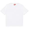 Diesel T-Shirt a Manica Corta Bianca per Donna, Ragazzi e Bambini con Maxi Logo Oval D 16A - L