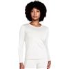 LAPASA Pacco da 2 o 1 Maglia Termica Donna Manica Lunga Fodera in Micro Pile - Pigiama Abbigliamento Intimo Canottiera Calda Elastica Traspirante Sportiva Bianco(Caldo) M